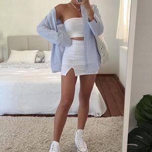 Asos white mini skort